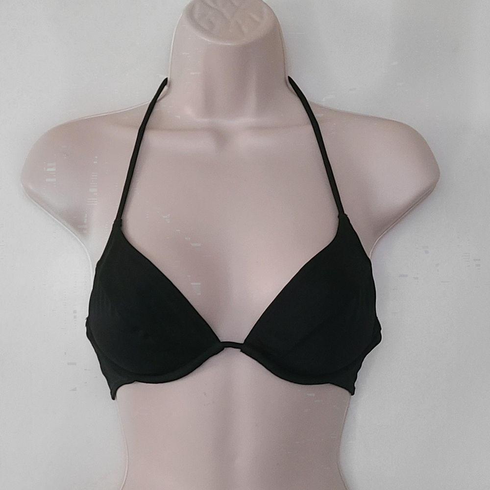 Black Halter Bikini Top